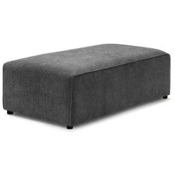 Pouf BOBOCHIC - Pouf Pour Canapé Modulable MEGEVE Tissu Texturé Gris Foncé - Gris Foncé