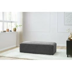 Pouf BOBOCHIC - Pouf Pour Canapé Modulable MEGEVE Tissu Texturé Gris Foncé - Gris Foncé -BOBOCHIC Soldes 2022 61036489 3