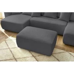 Canapé Panoramique Convertible BOBOCHIC - Canapé Panoramique Convertible Coffre ENVY Tissu Bouclette Avec Pouf Rectangulaire Gris Foncé - Gris Foncé 11 Canapé Panoramique Convertible BOBOCHIC - Canapé Panoramique Convertible Coffre ENVY Tissu Bouclette Avec Pouf Rectangulaire Gris Foncé - Gris Foncé -BOBOCHIC Soldes 2022 61036559 5