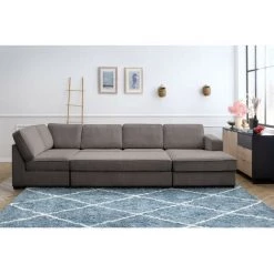 Canapé Panoramique Convertible BOBOCHIC - Canapé Panoramique Convertible MEGA Velours Côtelé Avec Pouf Angle Droit Marron - Marron 10 Canapé Panoramique Convertible BOBOCHIC - Canapé Panoramique Convertible MEGA Velours Côtelé Avec Pouf Angle Droit Marron - Marron -BOBOCHIC Soldes 2022 61036686 4