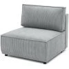Canapé Modulable BOBOCHIC - Chauffeuse 1 Place Pour Canapé Modulable NIHAD Tissu Velours Côtelé Gris Clair - Gris Clair -BOBOCHIC Soldes 2022 61060786 1