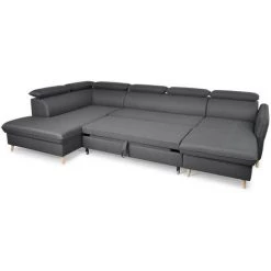 Canapé Panoramique Convertible BOBOCHIC - Canapé Panoramique Convertible Coffre MARCUS Angle Gauche Anthracite - Anthracite -BOBOCHIC Soldes 2022 61060804 5