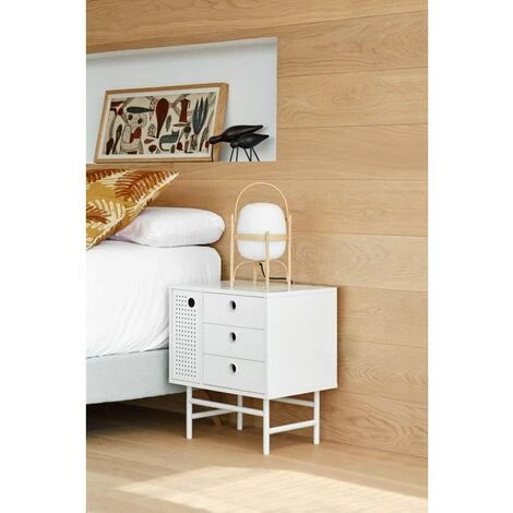 Table De Chevet BOBOCHIC - Chevet 1 Porte 48 Cm PUNTO Blanc 4 Table De Chevet BOBOCHIC - Chevet 1 Porte 48 Cm PUNTO Blanc â Image 2