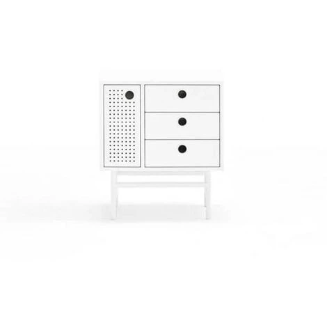 Table De Chevet BOBOCHIC - Chevet 1 Porte 48 Cm PUNTO Blanc 5 Table De Chevet BOBOCHIC - Chevet 1 Porte 48 Cm PUNTO Blanc â Image 3