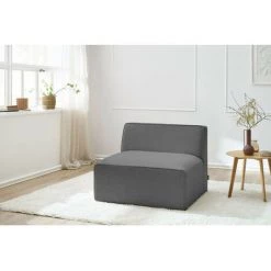 Canapé Modulable BOBOCHIC - Chauffeuse 1 Place Pour Canapé Modulable MEGEVE Tissu Lisse Gris Foncé - Gris Foncé 9 Canapé Modulable BOBOCHIC - Chauffeuse 1 Place Pour Canapé Modulable MEGEVE Tissu Lisse Gris Foncé - Gris Foncé -BOBOCHIC Soldes 2022 61060864 3