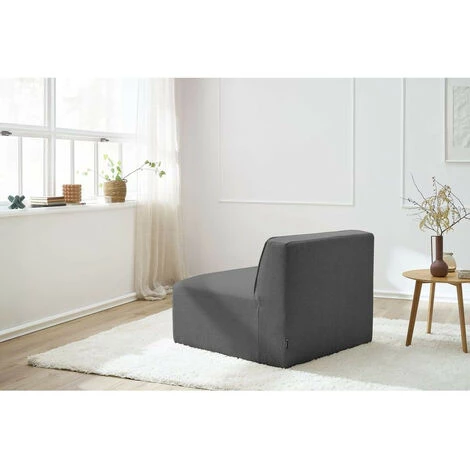 Canapé Modulable BOBOCHIC - Chauffeuse 1 Place Pour Canapé Modulable MEGEVE Tissu Lisse Gris Foncé - Gris Foncé 6 Canapé Modulable BOBOCHIC - Chauffeuse 1 Place Pour Canapé Modulable MEGEVE Tissu Lisse Gris Foncé - Gris Foncé – Image 4