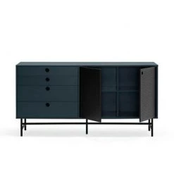 Buffets BOBOCHIC - Buffet 2 Portes 150 Cm PUNTO Noir + Gris - Noir + Gris 10 Buffets BOBOCHIC - Buffet 2 Portes 150 Cm PUNTO Noir + Gris - Noir + Gris -BOBOCHIC Soldes 2022 61060906 4