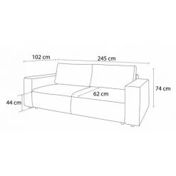 Canapé Droit Convertible BOBOCHIC - Canapé Droit Convertible Coffre NIHAD Tissu Vert - Vert -BOBOCHIC Soldes 2022 61060939 3