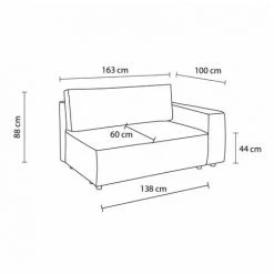 Canapé Modulable BOBOCHIC - Chauffeuse 2 Places Avec Accoudoir Pour Canapé Modulable NIHAD Tissu Velours Côtelé Angle Gauche Lilas - Lilas -BOBOCHIC Soldes 2022 61060949 3