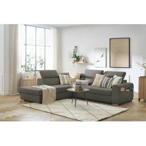 Canapés D'angle Convertibles BOBOCHIC - Canapé D'angle Convertible Coffre ARMAND Angle Gauche Anthracite - Anthracite 4 Canapés D'angle Convertibles BOBOCHIC - Canapé D'angle Convertible Coffre ARMAND Angle Gauche Anthracite - Anthracite – Image 2