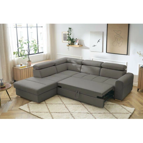 Canapés D'angle Convertibles BOBOCHIC - Canapé D'angle Convertible Coffre ARMAND Angle Gauche Anthracite - Anthracite 7 Canapés D'angle Convertibles BOBOCHIC - Canapé D'angle Convertible Coffre ARMAND Angle Gauche Anthracite - Anthracite – Image 5