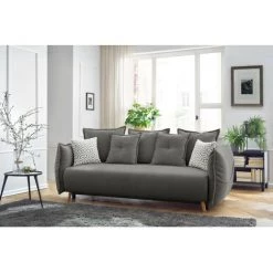 Canapé Droit Convertible BOBOCHIC - Canapé Droit Convertible NESSA Gris - Gris 9 Canapé Droit Convertible BOBOCHIC - Canapé Droit Convertible NESSA Gris - Gris -BOBOCHIC Soldes 2022 61060968 3