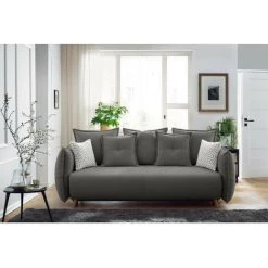 Canapé Droit Convertible BOBOCHIC - Canapé Droit Convertible NESSA Gris - Gris 10 Canapé Droit Convertible BOBOCHIC - Canapé Droit Convertible NESSA Gris - Gris -BOBOCHIC Soldes 2022 61060968 4