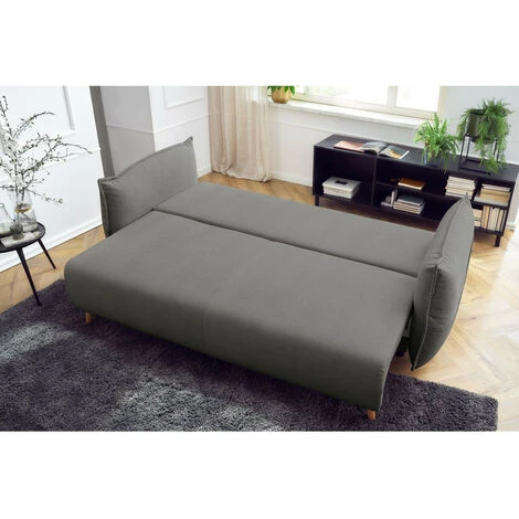 Canapé Droit Convertible BOBOCHIC - Canapé Droit Convertible NESSA Gris - Gris 7 Canapé Droit Convertible BOBOCHIC - Canapé Droit Convertible NESSA Gris - Gris â Image 5