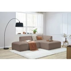 Canapé D'angle Fixe BOBOCHIC - Canapé D'angle Fixe MEGEVE Tissu Bouclette Angle Droit Marron Clair - Marron Clair 8 Canapé D'angle Fixe BOBOCHIC - Canapé D'angle Fixe MEGEVE Tissu Bouclette Angle Droit Marron Clair - Marron Clair -BOBOCHIC Soldes 2022 61060970 2