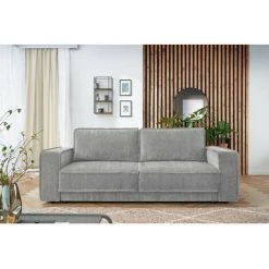 Canapé Droit Convertible BOBOCHIC - Canapé Droit Convertible Coffre EMILE Gris Clair - Gris Clair -BOBOCHIC Soldes 2022 61061022 4