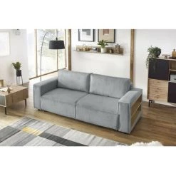Canapé Droit Convertible BOBOCHIC - Canapé Droit Convertible Coffre Tablette NIHAD Velours Côtelé Avec Pouf Gris Clair - Gris Clair 11 Canapé Droit Convertible BOBOCHIC - Canapé Droit Convertible Coffre Tablette NIHAD Velours Côtelé Avec Pouf Gris Clair - Gris Clair -BOBOCHIC Soldes 2022 61061029 5