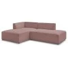 Canapé D'angle Fixe BOBOCHIC - Canapé D'angle Fixe MEGEVE Tissu Lisse Angle Gauche Rose - Rose -BOBOCHIC Soldes 2022 61061038 1