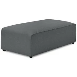 Pouf BOBOCHIC - Pouf Pour Canapé Modulable MEGEVE Tissu Lisse Gris Foncé - Gris Foncé
