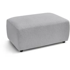 Pouf BOBOCHIC - Pouf ENVY Tissu Bouclette Doux Gris Clair - Gris Clair