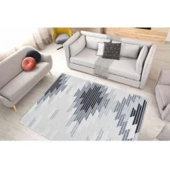 Tapis BOBOCHIC - Tapis Poil Court Rectangulaire SECRETO Motif Ethnique 80x150 Gris - Gris -BOBOCHIC Soldes 2022 61349080 2