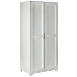 Armoires BOBOCHIC - Armoire 2 Portes CLEA Pin Massif Blanc - Blanc