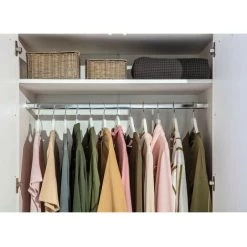 Armoires BOBOCHIC - Armoire 2 Portes CLEA Pin Massif Blanc - Blanc -BOBOCHIC Soldes 2022 61349145 5