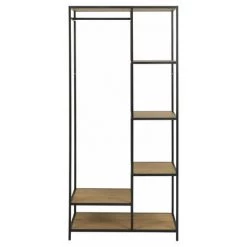 Vestiaires Meuble Entrée BOBOCHIC - Vestiaire 165 Cm MAXIME Bois Et Noir - Bois Et Noir -BOBOCHIC Soldes 2022 61349359 3