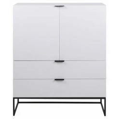 Buffets BOBOCHIC - Buffet Haut 2 Portes 100 Cm KALO - Blanc
