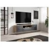 Meubles TV BOBOCHIC - Meuble TV Suspendu 167 Cm ALICE Gris & Bois Naturel - Gris & Bois Naturel