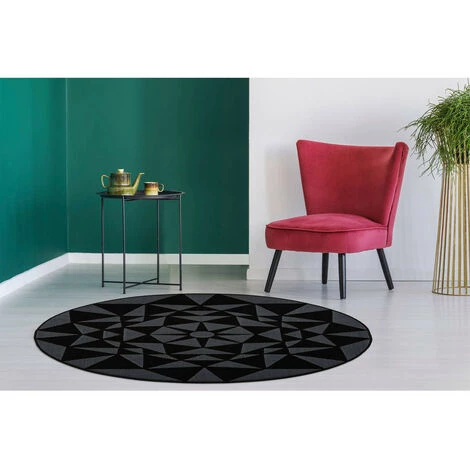 Tapis BOBOCHIC - Tapis Poils Courts YOUMKA Motif Contemporain - Gris 4 Tapis BOBOCHIC - Tapis Poils Courts YOUMKA Motif Contemporain - Gris â Image 2