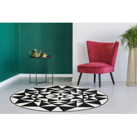 Tapis BOBOCHIC - Tapis Poils Courts YOUMKA Motif Contemporain - Blanc 5 Tapis BOBOCHIC - Tapis Poils Courts YOUMKA Motif Contemporain - Blanc – Image 3