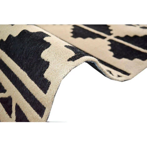 Tapis BOBOCHIC - Tapis Fabrication Artisanale KIMI Motif Glamour - Noir 6 Tapis BOBOCHIC - Tapis Fabrication Artisanale KIMI Motif Glamour - Noir – Image 4