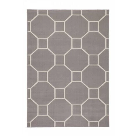 Tapis BOBOCHIC - Tapis Poils Courts IRMA Motif Graphique - Taupe 5 Tapis BOBOCHIC - Tapis Poils Courts IRMA Motif Graphique - Taupe – Image 3