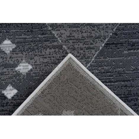 Tapis BOBOCHIC - Tapis Poils Courts KRISTA Motif Contemporain - Gris 7 Tapis BOBOCHIC - Tapis Poils Courts KRISTA Motif Contemporain - Gris – Image 5