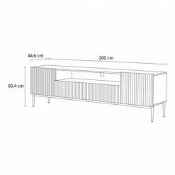 Meubles TV BOBOCHIC - Meuble TV Avec Niche 200 Cm KASHA Pieds Noirs Blanc Mat 7 Meubles TV BOBOCHIC - Meuble TV Avec Niche 200 Cm KASHA Pieds Noirs Blanc Mat -BOBOCHIC Soldes 2022 62106802 3