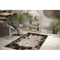 Tapis BOBOCHIC - Tapis Fabrication Artisanale LUCIO Motif Contemporain - Crème -BOBOCHIC Soldes 2022 62144872 2