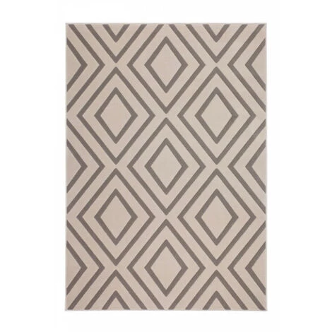 Tapis BOBOCHIC - Tapis Poils Courts ZAGORA Motif Contemporain - Taupe 5 Tapis BOBOCHIC - Tapis Poils Courts ZAGORA Motif Contemporain - Taupe – Image 3