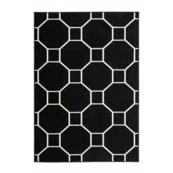 Tapis BOBOCHIC - Tapis Poils Courts IRMA Motif Graphique - Noir -BOBOCHIC Soldes 2022 62471883 3
