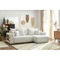 Canapés D'angle Convertibles BOBOCHIC - Canapé D'angle Convertible Réversible Coffre Tablette ENVY Tissu Bouclette Blanc - Blanc 9 Canapés D'angle Convertibles BOBOCHIC - Canapé D'angle Convertible Réversible Coffre Tablette ENVY Tissu Bouclette Blanc - Blanc -BOBOCHIC Soldes 2022 62472331 3