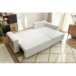 Canapés D'angle Convertibles BOBOCHIC - Canapé D'angle Convertible Réversible Coffre Tablette ENVY Tissu Bouclette Blanc - Blanc 10 Canapés D'angle Convertibles BOBOCHIC - Canapé D'angle Convertible Réversible Coffre Tablette ENVY Tissu Bouclette Blanc - Blanc -BOBOCHIC Soldes 2022 62472331 4