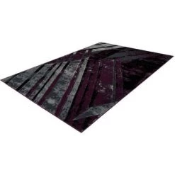 Tapis BOBOCHIC - Tapis Fabrication Artisanale LUCIO Motif Contemporain - Gris