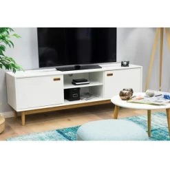 Meubles TV BOBOCHIC - Meuble TV 170 Cm KIARA Blanc -BOBOCHIC Soldes 2022 62472492 3
