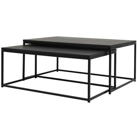 Tables Basses BOBOCHIC - Tables Basses Gigognes KIMY Placage Frêne Noir - Noir 3 Tables Basses BOBOCHIC - Tables Basses Gigognes KIMY Placage Frêne Noir - Noir