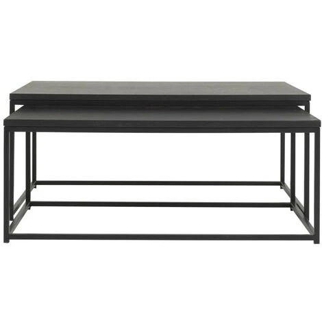 Tables Basses BOBOCHIC - Tables Basses Gigognes KIMY Placage Frêne Noir - Noir 6 Tables Basses BOBOCHIC - Tables Basses Gigognes KIMY Placage Frêne Noir - Noir – Image 4