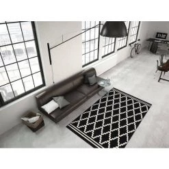 Tapis BOBOCHIC - Tapis Poils Courts IRMA Motif Graphique - Noir -BOBOCHIC Soldes 2022 62472533 2