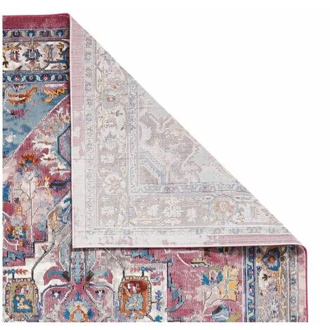Tapis BOBOCHIC - Tapis Poil Mi-long Rectangulaire LISE Motif Oriental 60x230 Bleu - Bleu 6 Tapis BOBOCHIC - Tapis Poil Mi-long Rectangulaire LISE Motif Oriental 60x230 Bleu - Bleu – Image 4