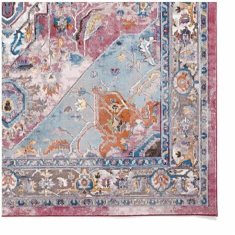 Tapis BOBOCHIC - Tapis Poil Mi-long Rectangulaire LISE Motif Oriental 60x230 Bleu - Bleu 7 Tapis BOBOCHIC - Tapis Poil Mi-long Rectangulaire LISE Motif Oriental 60x230 Bleu - Bleu – Image 5