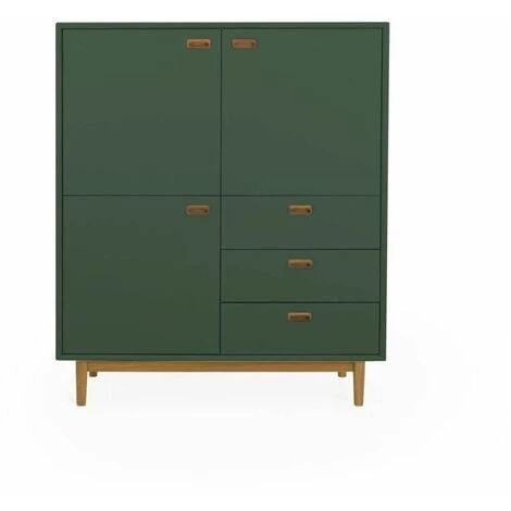 Buffets BOBOCHIC - Buffet Haut 3 Portes 114 Cm KIARA Vert - Vert 4 Buffets BOBOCHIC - Buffet Haut 3 Portes 114 Cm KIARA Vert - Vert – Image 2