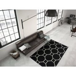 Tapis BOBOCHIC - Tapis Poils Courts IRMA Motif Graphique - Noir 7 Tapis BOBOCHIC - Tapis Poils Courts IRMA Motif Graphique - Noir -BOBOCHIC Soldes 2022 62479162 2